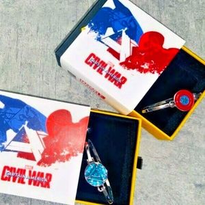 Captain America Vs Iron Man S925 Silver Bangles